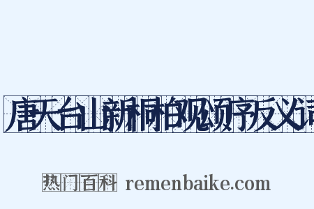 唐天台山新桐柏观颂序反义词是什么意思的图片